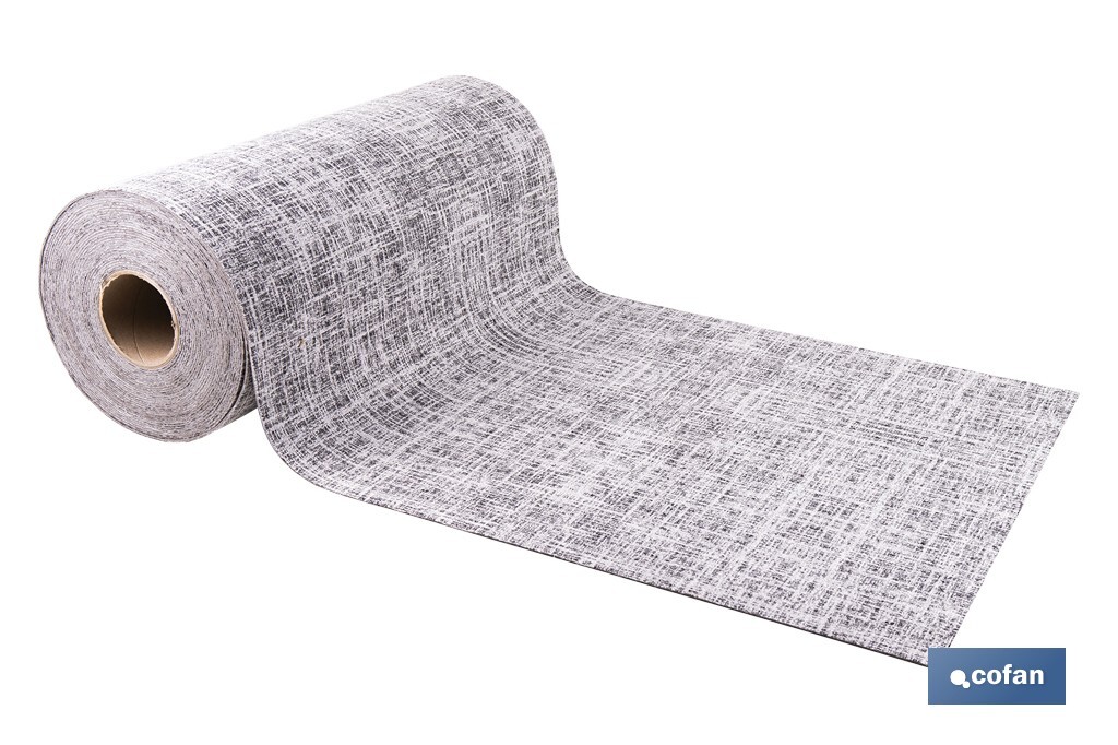 ROLLO DE ALFOMBRA JASPEADA GRIS MARENGO 50% ALGODÓN 50% POLIÉSTER 50 CM X 15 M