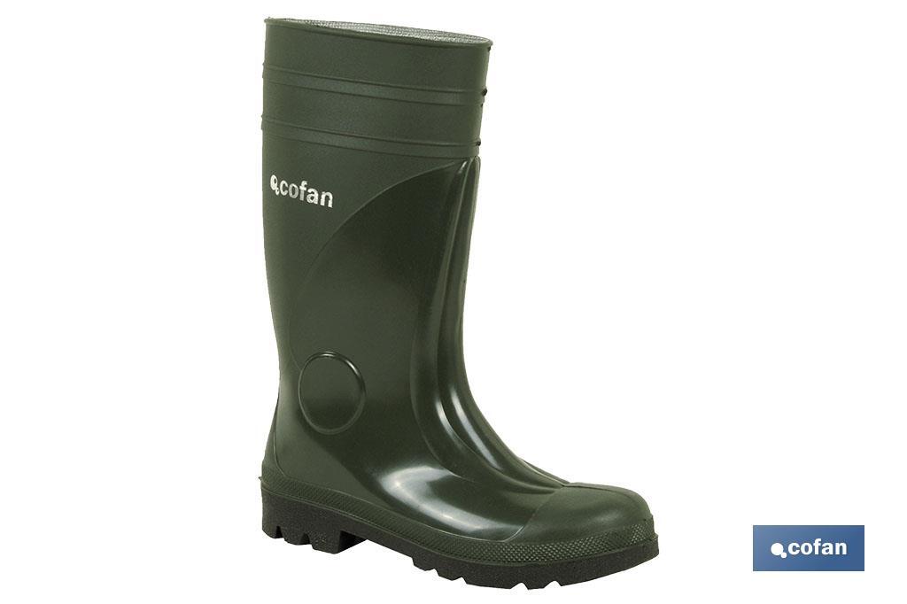 Bota de Agua | Color Verde | Seguridad S5 | Fabricada en PVC | Puntera y Plantilla de Acero